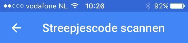 moet inscannen met de App Google Authenticator.