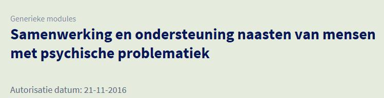 Professionals kunnen naasten globaal in vier rollen tegenkomen.