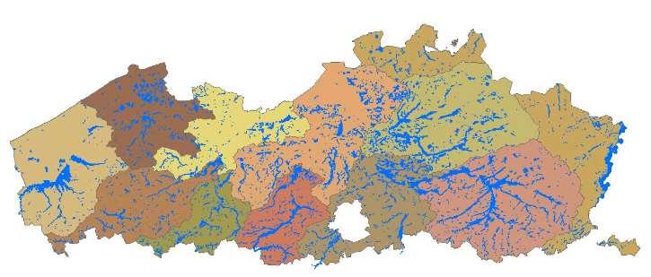 (bron: Milieurapport, VMM). Figuur 5-46 Hydromorfologische kwaliteit van waterlichamen in Vlaanderen 20