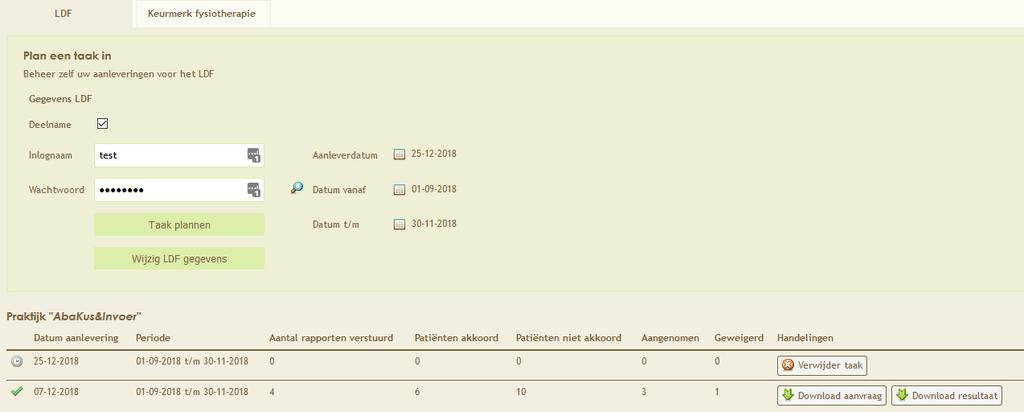 Aanleveren De data die staan bij aanleverdatum, datum vanaf en datum t/m zijn vaste gegevens en kunt u niet wijzigen. U levert standaard voor de afgelopen 3 maanden aan.