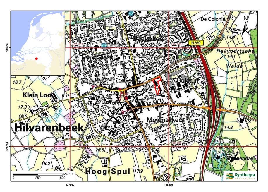 1.3 Ligging en huidige situatie plangebied Het plangebied is circa 6.750 m 2 groot en ligt aan Paardenstraat in Hilvarenbeek (afbeelding 1.1).