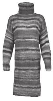 Sjaal in tricotsteek met boordsteekbiezen ca. 200 x 26 cm Materiaal: Tutti (30% polyamide, 25% mohair, 25% alpaca (superfine), 20% scheerwol (merinoswol), looplengte ca.