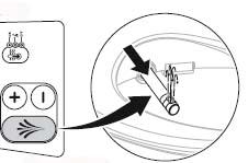 De föhn treedt automatisch in werking zodra de onderdouche is gestopt. Stoppen met föhnen kan via de stopknop of door op te staan van de zitting.