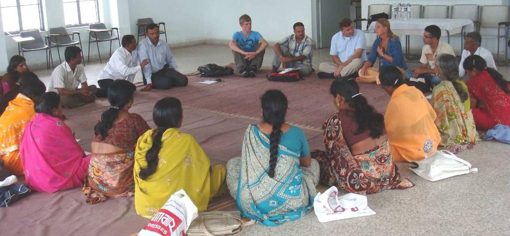 Leerbezoek van Karuna staf aan India India Karuna Foundation maakt bij de implementatie van de projecten gebruik van de ervaring en kennis van DHAN Foundation op het gebied van onder andere