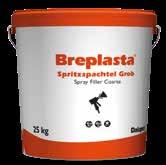 Breplasta Spritzspachtel Grob is ideaal om met de spuitmachine snel en gemakkelijk een rustiek decoratief effect te bekomen.