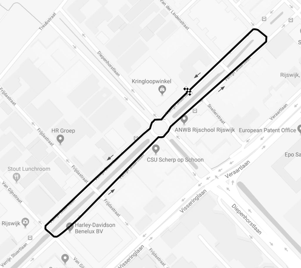 Ploegentijdrit (1 ronde van 1100 meter) & Puntenkoers - 8 rondes van 1100 meter en 3 sprints - Verrijn Stuartlaan Ploegentijdrit: 18:30 Nieuweling-jongens (start om de halve minuut) 18:48 vertrek