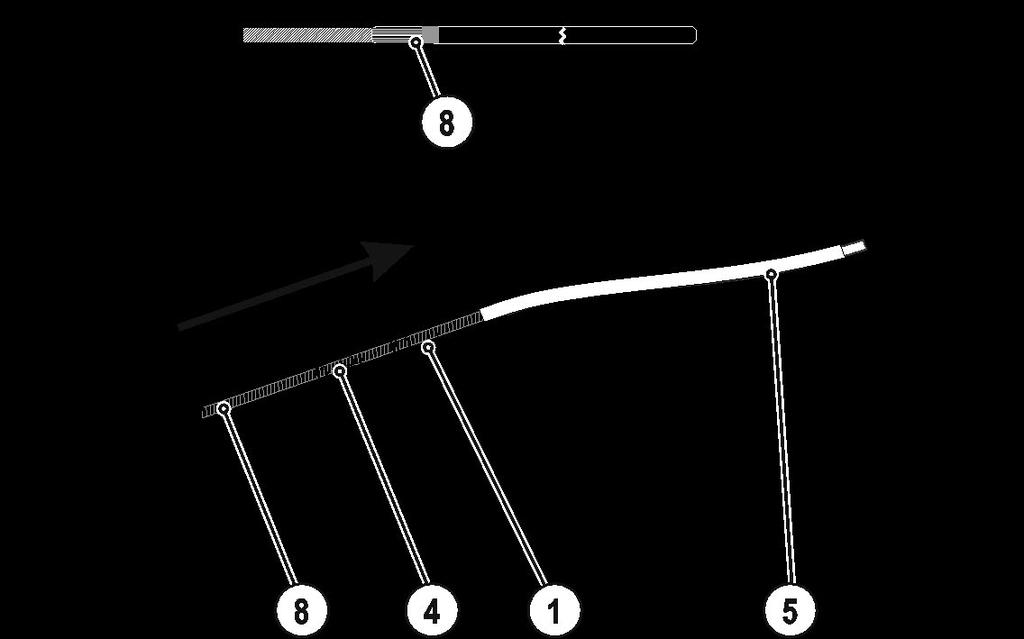 Opbouw en functie Geleiding van de draad op maat maken Afbeelding 5-18 Nieuwe combikern slijpen met een puntenslijper voor