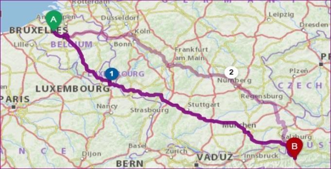 TRAJECT: WOMMELGEM (BE) - FLACHAU (AU) AFSTAND: 938 KM DUUR: 9H30 VERBLIJF: HOTEL WIESENECK**** AANTAL NACHTEN: 1