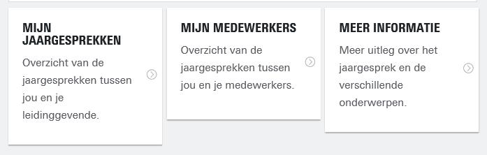 2 INTRODUCTIE Als eerste kom je op de introductie pagina. Hier heb je de volgende buttons: - [MIJN JAARGESPREKKEN], overzicht van alle gehouden jaargesprekken in deze applicatie.