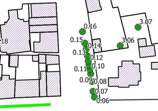 Beschrijving 1 Pleinvormige straat met monumentale lindenrij en bakstenen tuinmuur aan de oostzijde en een nagenoeg gesloten straatwand aan de westzijde, gevormd door tweelaagse bakstenen woningen