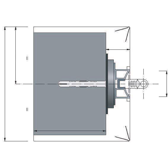 OML-IO=echnische iche InouwOmlijsting eschrijving: De deuromlijsting IO bestaat uit geanodiseerd aluminium profiel. Dit alu dagstuk wordt centraal t.o.v. de muurdikte in de dagopening geplaatst.