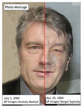EXAMPLE 1 Humane blootstelling (1) Viktor Yushenko Viktor Yushenko facial changes Laboratorium Methode TEQ (pg