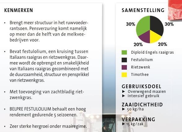 In onderstaande tabel staan de verschillen zoals de rassen nu gemiddeld in de Nederlandse rassenlijst staan weergegeven.
