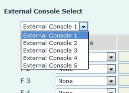 besprekken vanaf 1 punt te kunnen beheren. Je gaat hiervoor in de configuratie naar Function Key en past het tabblad Extern Console aan.