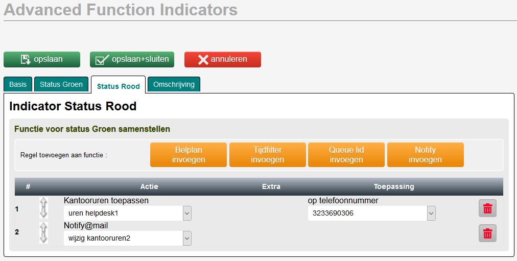 de duidelijkheid 2 notifies aanmaken: voor