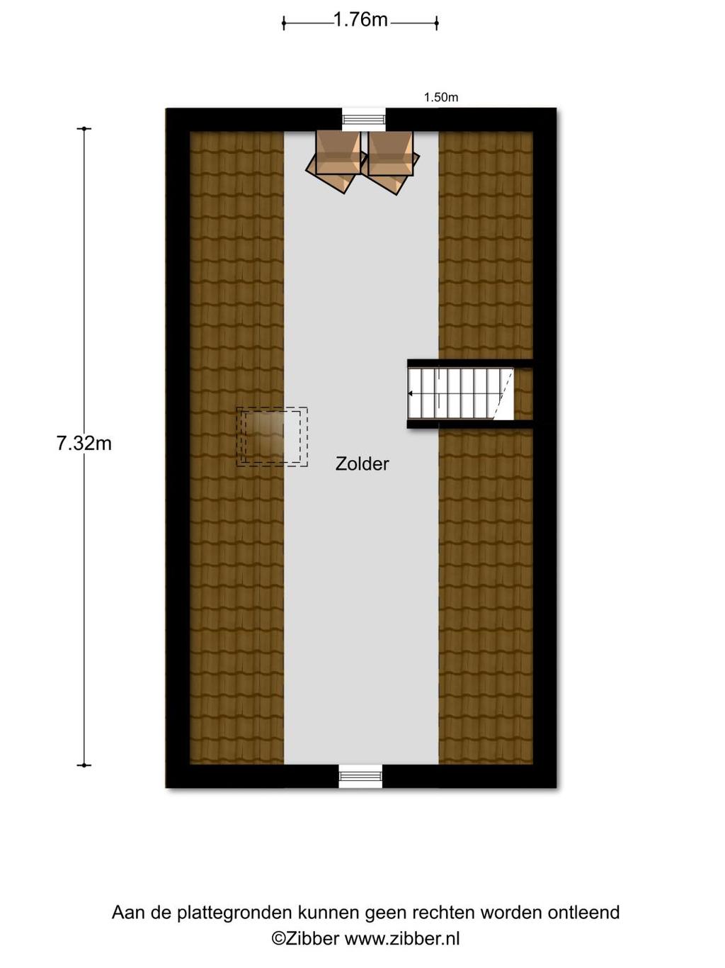 Plattegrond 2e verdieping Aan deze