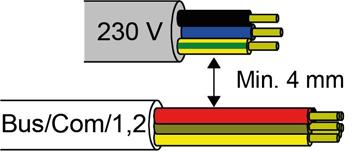 Pagina: 3 van 32 Aansluitschema: Klembezetting: Busaansluiting en aansluiting op secundaire aansluitingen: Een afstand van minimaal 4 mm tussen de laagspanningsaansluitingen (bus- en secundaire