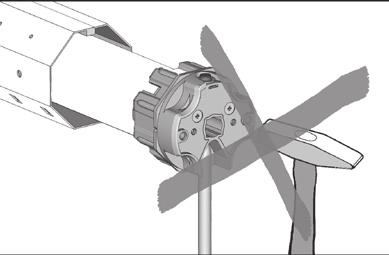 Insertion du moteur tubulaire dans le tube d'enroulement (figure ) FR Ne frappez jamais sur le moteur tubulaire (9) pour le forcer à entrer dans le tube d enroulement (5).