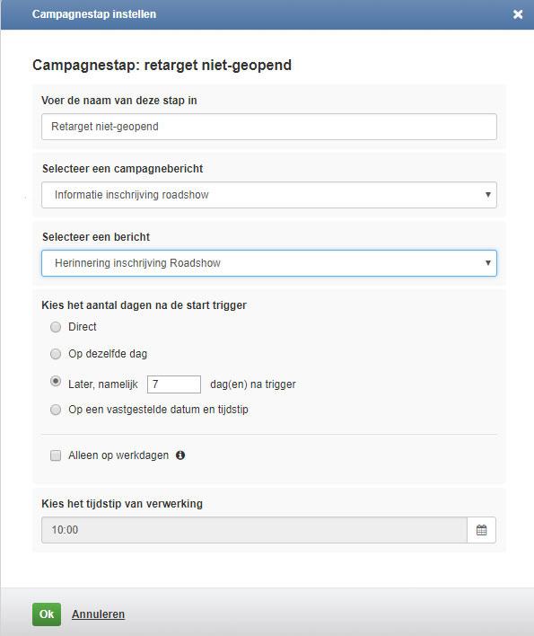 U kunt een identiek of een aangepast bericht sturen. Een andere onderwerpregel en snippet kan de ontvanger wellicht overhalen deze e-mail wel te openen.