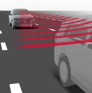 Pre-Collision System (PCS) Het geavanceerde PCS maakt gebruik van een laserradar en camera om voertuigen en objecten op de weg voor de wagen te detecteren.