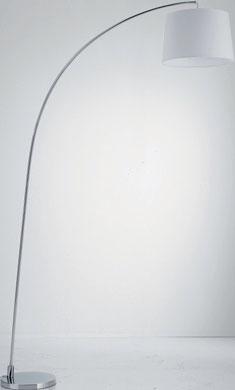 schaal ø 36 cm Schakelaar met dimmer op staander Schaal van geëmailleerd glas Uitgevoerd in alugrijs epoxygelakt metaal 7 621 001 ZA 190 Frame Fluo compact lamp van 54 W Lumen: 5000 Verlicht in twee