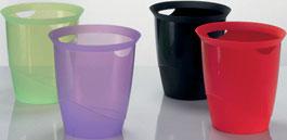 9 Prullenbak Black & White Extra grote prullenbak Select Ideaal om afval te sorteren voor recyclage Gerecycleerd materiaal Glanzend polycarbonaat kleuren voor het deksel uit 4 voorraad (+ kl.