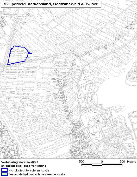 H7140B Overgangs- en trilvenen (veenmosrietlanden) Knooppunt A7/A8: Op enkele plekken en vooral ten noorden van de spoorlijn kom het habitattype nabij de grens van het Natura 2000-gebied voor (zie