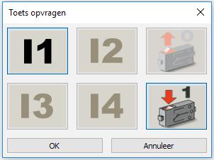 Hier stel je de draairichting rechts (groene pijl) in. Aansluiting M1 is vooraf reeds ingesteld.