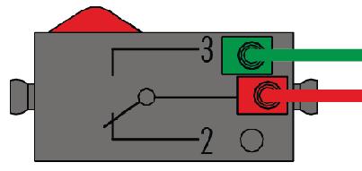 contacten 1 en 3 worden aangesloten. 3 1 3 1 2 Schakelteken 2 Toets ingedrukt: er vloeit stroom.