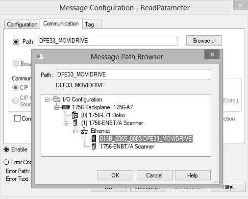 3 Configuratie en inbedrijfstelling EtherNet/IP Configuratievoorbeelden 6. Open het tabblad [1]. [1] [2] [3] 24974144907 7. Klik op de button [2]. ð Er verschijnt een module-manager. 8.