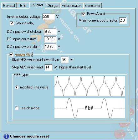 AES Auto Economy Setting = Standby mode The power levels when the unit should go into and out of