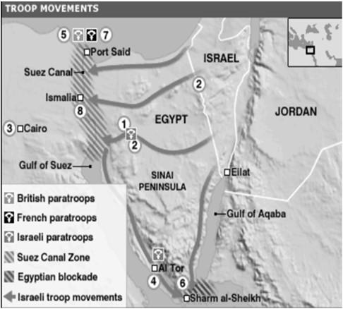 1: Egypte (1922 onafhankelijk) President Nasser nationaliseerde het Suezkanaal