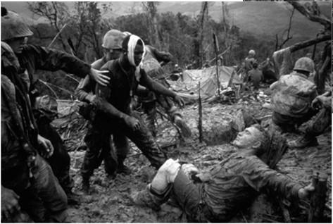 vanaf 1959 een guerrillabeweging op (de Vietcong) tegen