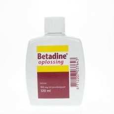 Betadine Jodium Werkt tegen bacteriën en schimmels Nadeel: - remmende werking Fibroblasten, - toxisch voor rood