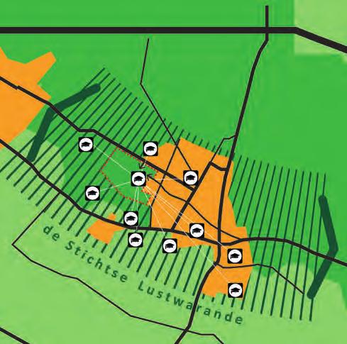 2 ONDERZOEKSSCENARIO GROENE CAMPUS Het zuidelijke deel van het terrein biedt ruimte om te wonen en te werken en is daarmee ondersteunend aan de campus.