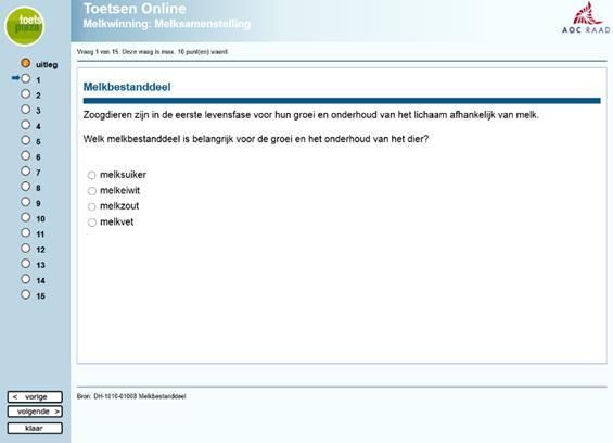 - 24-9. Laat het examen maken 10. Als alle vragen beantwoord zijn, klikken op klaar. 11.