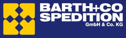 Barth + Co. Spedition GmbH & Co. KG Firmenname / Bedrijf: Barth + Co. Spedition GmbH & Co. KG Straße / Straat: Siemensstr. 21 PLZ-Ort / PC-plaats: DE-41542 Dormagen Tel.