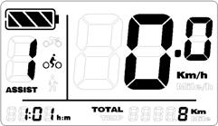 BATTERIJ INDICATIE De Power batterij Level afgebeeld op uw display, bevat 4 blokjes wanneer The display deze is volgeladen integrated with is. the controller to provide several levels of power.