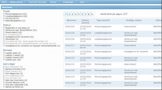 11 de Cevi Klantendag 14 7) Berichten (2) 7) Berichten (3) Zoeken doorheen berichten In de keuzemenu s bovenaan kunt u doelgericht zoeken