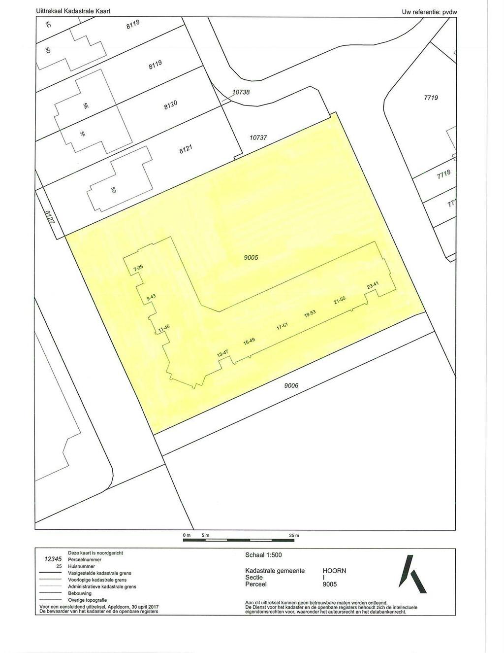 KADASTRALE KAART Adres: Pastoor Nuijenstraat 9 Postcode / plaats: 1689 GM Zwaag Kadastrale