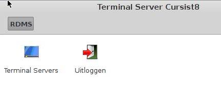 Dubbelklik het 2X icoon Terminal server