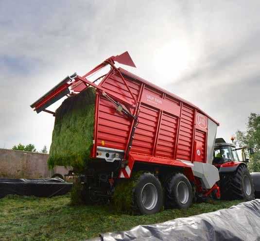 garant voor bedrijfszeker en efficiënt lossen. D-modellen zijn ook uitgerust met een achteruit schakelbare bodemketting.