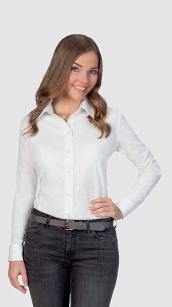 customizable with: DO YOUR OWN PLACKET promodoro 6315 Women s Poplin Shirt LS snij: verwerking: functies: