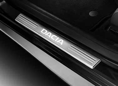 Design REFERENTIE MONTAGETIJD (U) PRIJS ( ) DESIGN EXTERIEUR Extra dagrijverlichting 7711577340 1,4 268,00 DESIGN INTERIEUR Dacia portierdrempels 8201351844 0,2 57,50 Verlichte Dacia portierdrempels