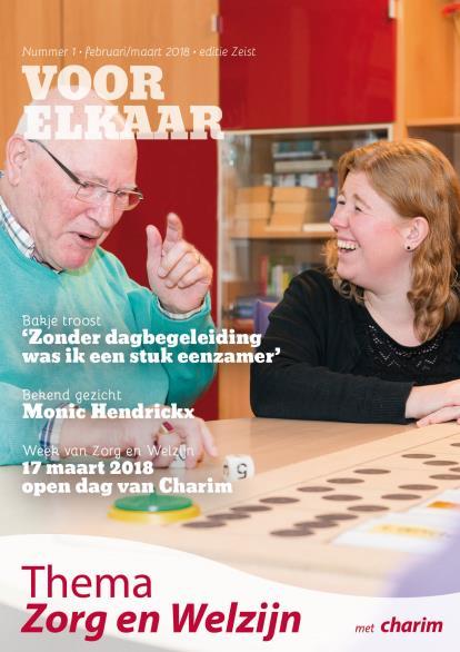 Voor elkaar, met Charim In de eerste week van maart kunt u het nieuwe Charim-magazine Voor elkaar, met Charim weer lezen.