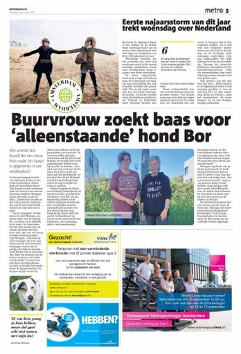 - Het Parool wist Femke te vinden voor een uitgebreide reportage in de bijlage over de toenemende populariteit van honden uit het buitenland.