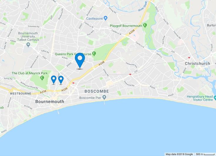 Waarom kiezen voor deze school? Strand Je school ligt op 10 minuten wandelen van een van de mooiste stranden van Engeland. Stadscentrum Het centrum van Bournemouth is gemakkelijk bereikbaar.