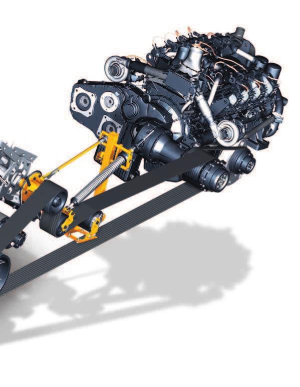 Krachtigste motor in de industrie van oogstmachines De Iveco / Vector 8-motor op het topmodel FR9090, met een maximaal vermogen bij 2000 tpm van 606 kw (824 pk), voorziet meer kracht dan eender welke
