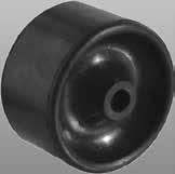 52 G BKS-TPU-120 Stabiele kimrol met zwart thermoplastisch loopvlak en grijze velg uit polypropyleen Stable wobble roller with black