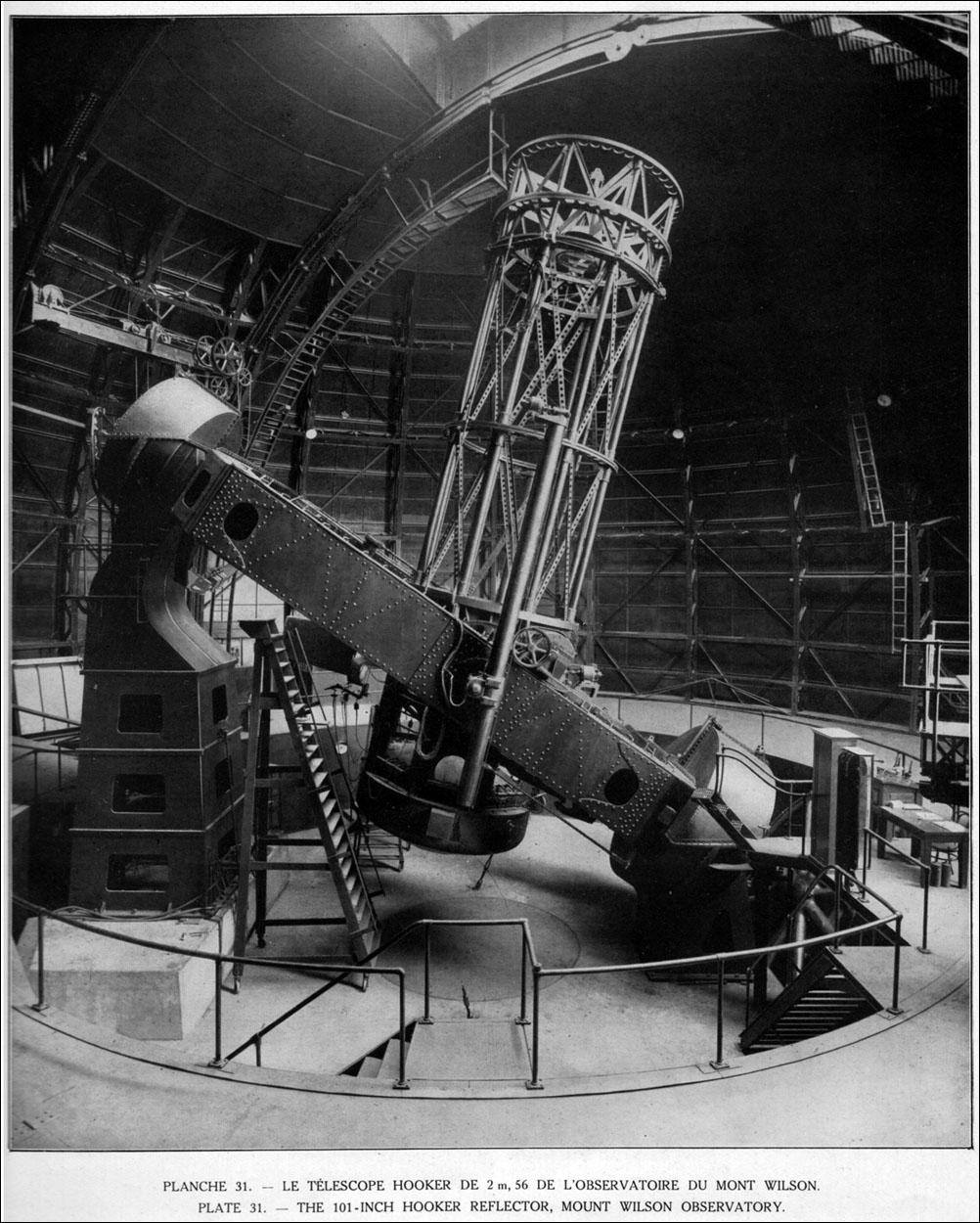 De 100 inch (2,5m) Hooker Telescope De eerste telescoop